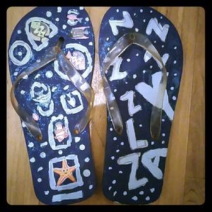 Handcrafted mens lazy fishermen flip flops.