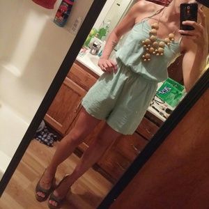 Seafoam green romper