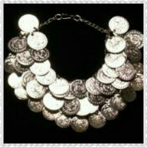 Belly dancer coin anklet