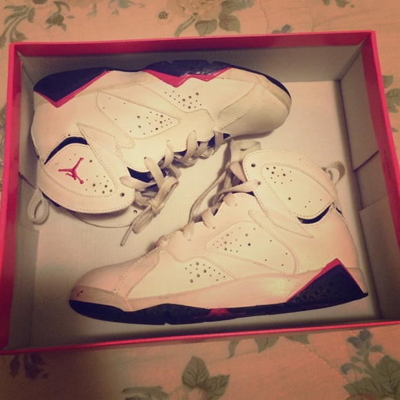 Retro Jordan's. Pink and white.