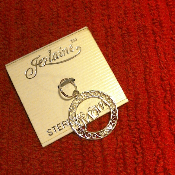 New Jezlaine Sterling Silver "Mom" Pendant Only