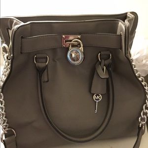 Large Grey Michael Kors Hamilton tote