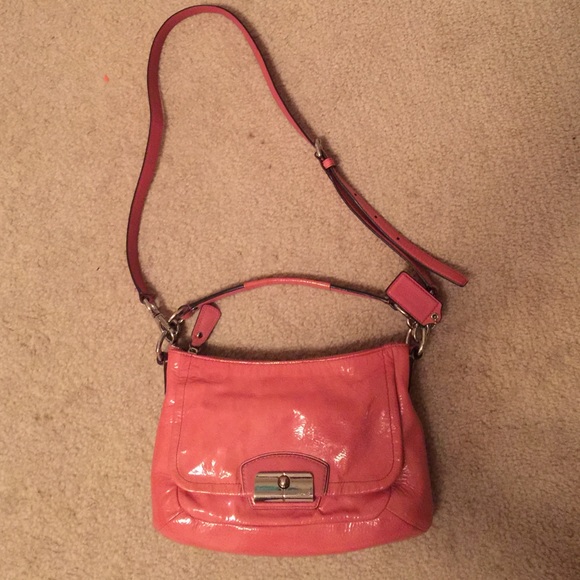 Pink coach handbag