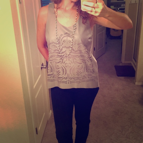 Leather Cut Out Tank