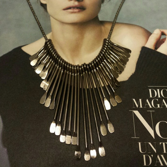 Dark silver necklace