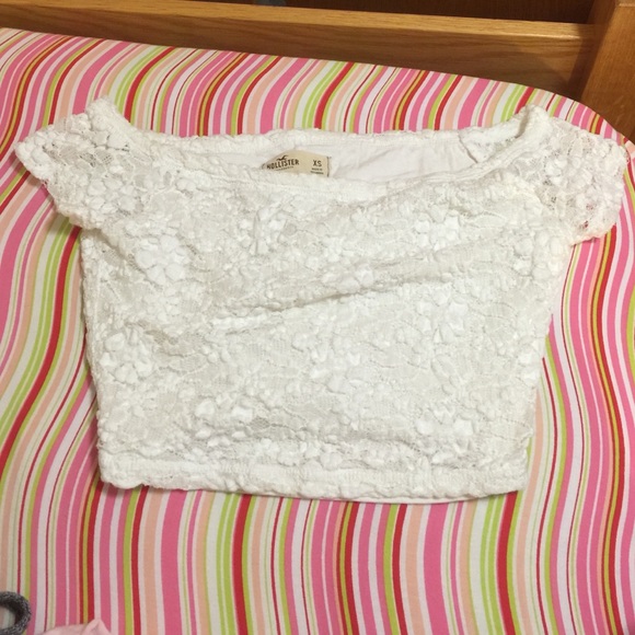 White XS Hollister crop top