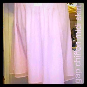 Gap chiffon midi skirt large NWT