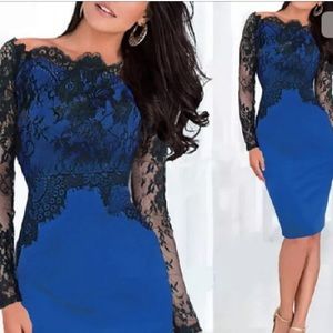 Sexy lace pencil dress
