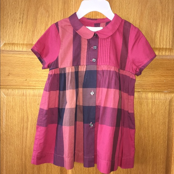BURBERRY INFANT CHECK DRESS!!! 12M - Picture 1 of 4
