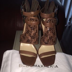 BCBG Pixy woven sandal.