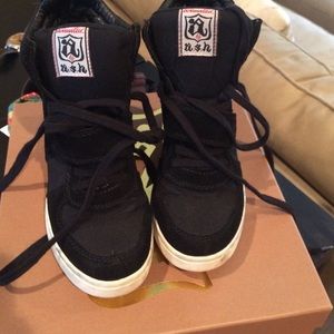 Ash Italia black sneaker wedges