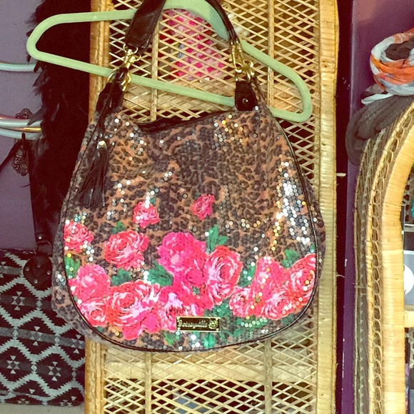 BESTEY JOHNSON! Sequin Rose/ Cheetah bag!