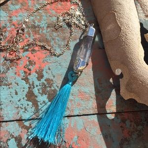 Quartz Tassel Pendant Necklace