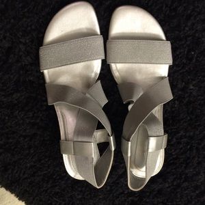 Sparkly, scrappy, kitten heels