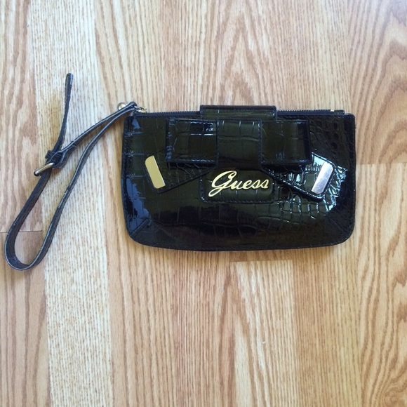 Black Guess wristlet