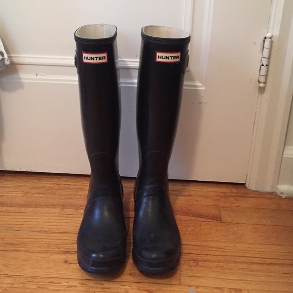 Hunter Shoes - Hunter Boots Black-Size 6/7