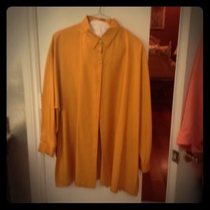 Pure silk over sized long blouse