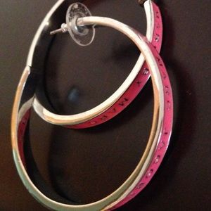 Marc by Marc Jacobs pink and silver earrings