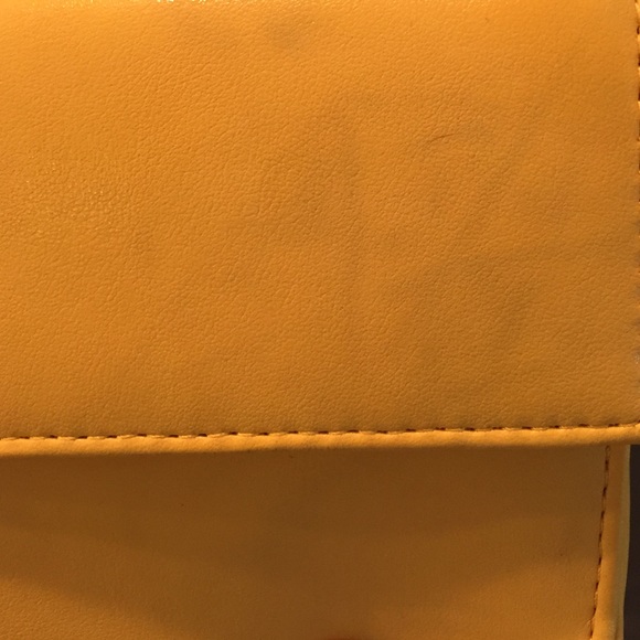 Yellow Faux Leather Clutch - Picture 2 of 4