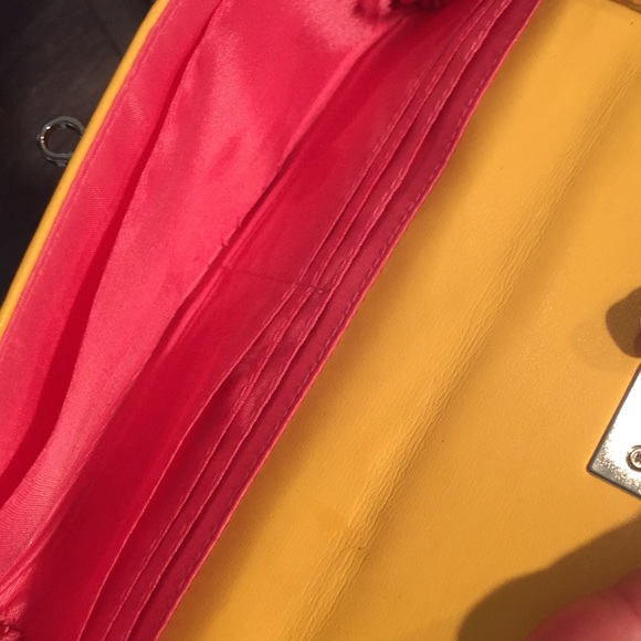 Yellow Faux Leather Clutch - Picture 3 of 4