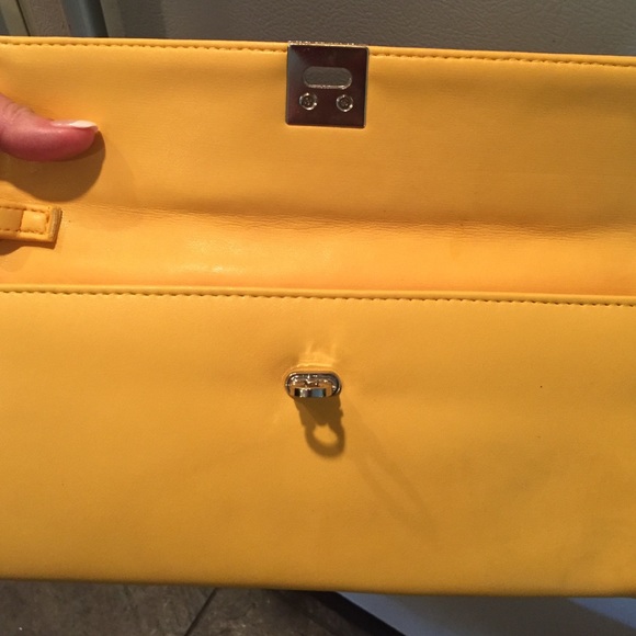 Yellow Faux Leather Clutch - Picture 4 of 4