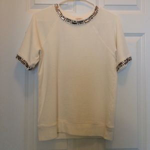 J. Crew rhinestone white sweater, size S, like new