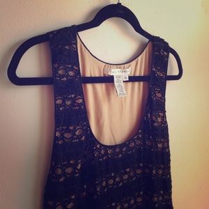 Nude & Black Lace Dress