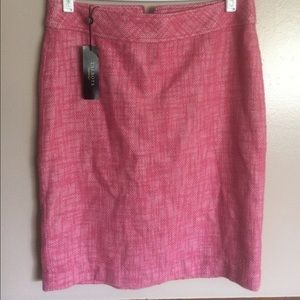 Bright pink pencil skirt