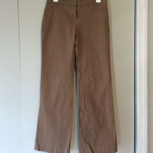 LOFT cotton dark khaki dress pants