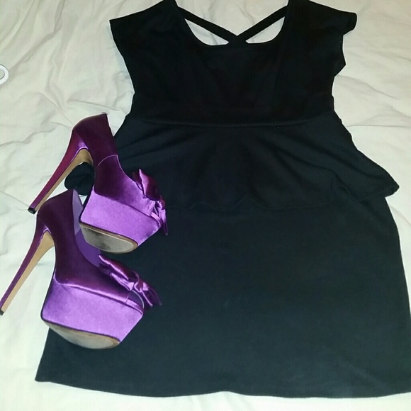 Black Peplum dress.