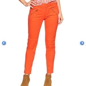 Gap orange skinny khakis