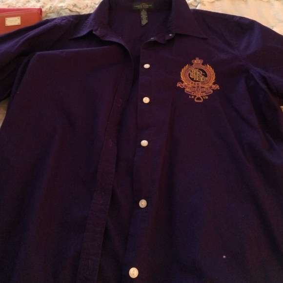 Ralph Lauren purple button up shirt