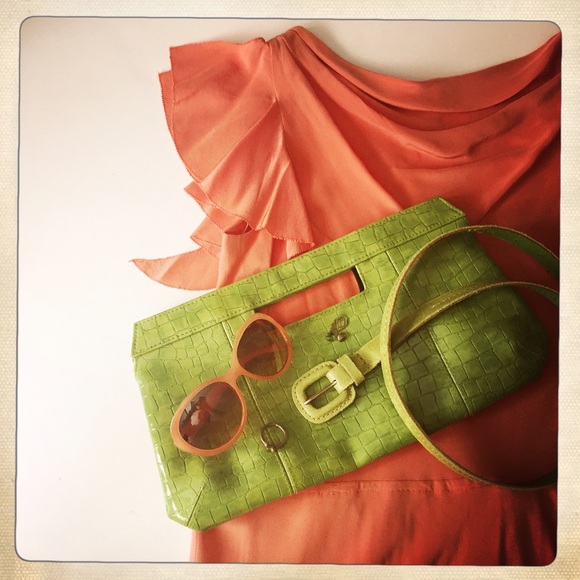 Apple Green Vegan Alligator Purse