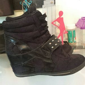 Studded Black Hightops