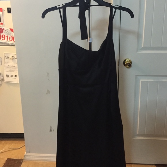 Black halter long dress - Picture 1 of 4