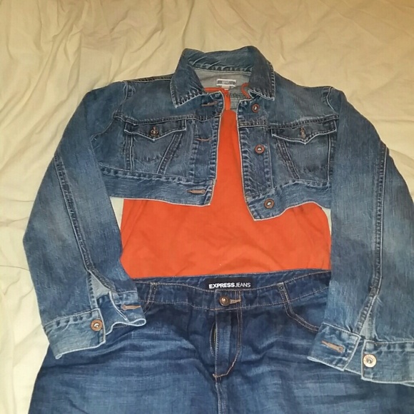 Denim crop jacket