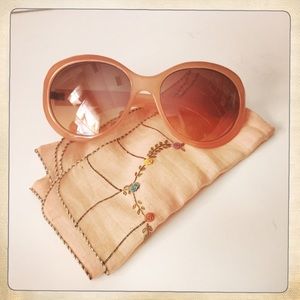 Coral Round Sunglasses