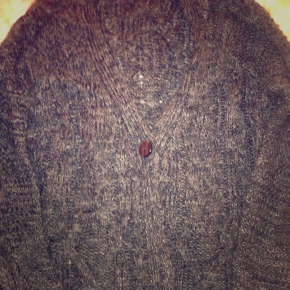 Long grey cardigan warm