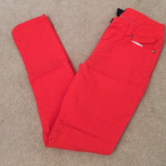 Red Denim Pants