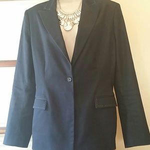 Tahari Denim Dark Blue Dress Blazer, Size 12