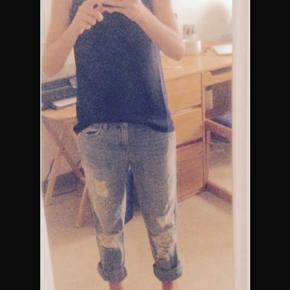 NWOT vintage distressed Jcrew boyfriend Jean - Picture 2 of 4