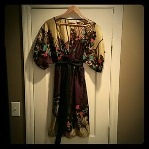 Kenar 100% Silk Washable Kimono Dress