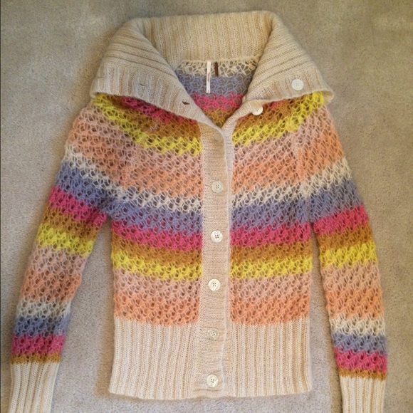 free people rainbow cardigan