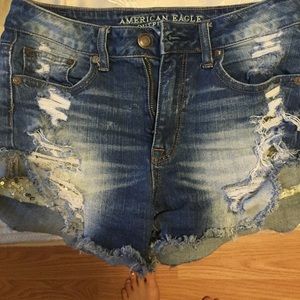 American Eagle high waisted stretch shorts