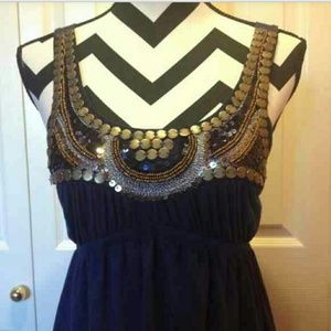 Blue detailed dress