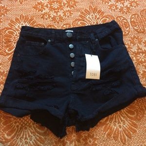 Black high waisted shorts