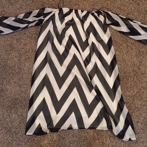Off-the-Shoulder Chevron Dress!
