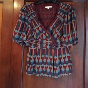 Nanette Lepore Art Deco Wrap Top