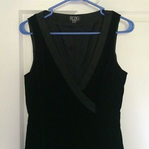 BCBG black velvet cocktail dress
