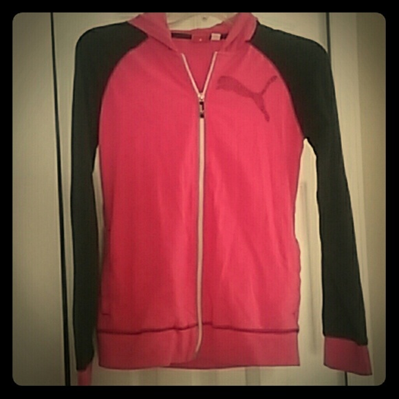 Puma pink& black zipup